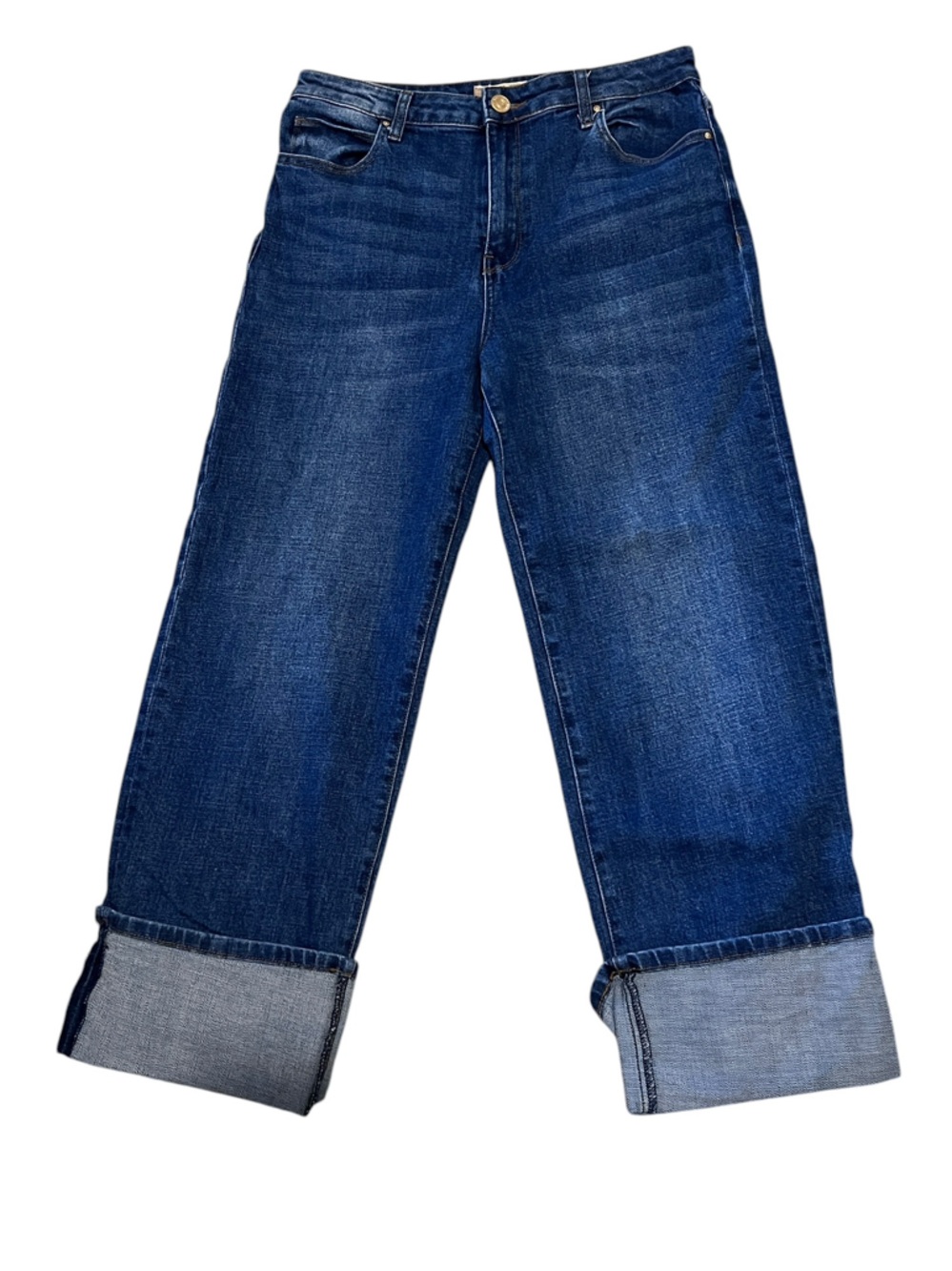 Kut from the Kloth Sienna High Rise Wide Leg Deep Cuff Jeans - Size 6